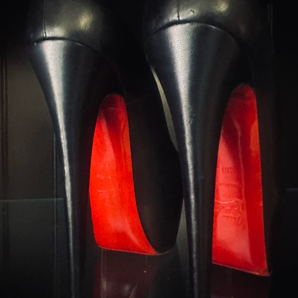 Christian Louboutin Black and Red Stiletto Heels